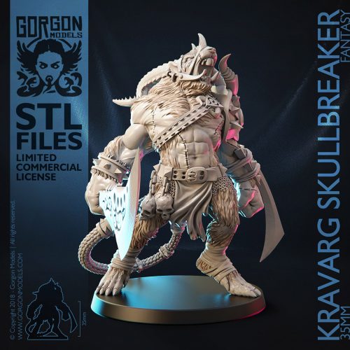 Kravarg Skullbreaker - STL Limited Commercial License
